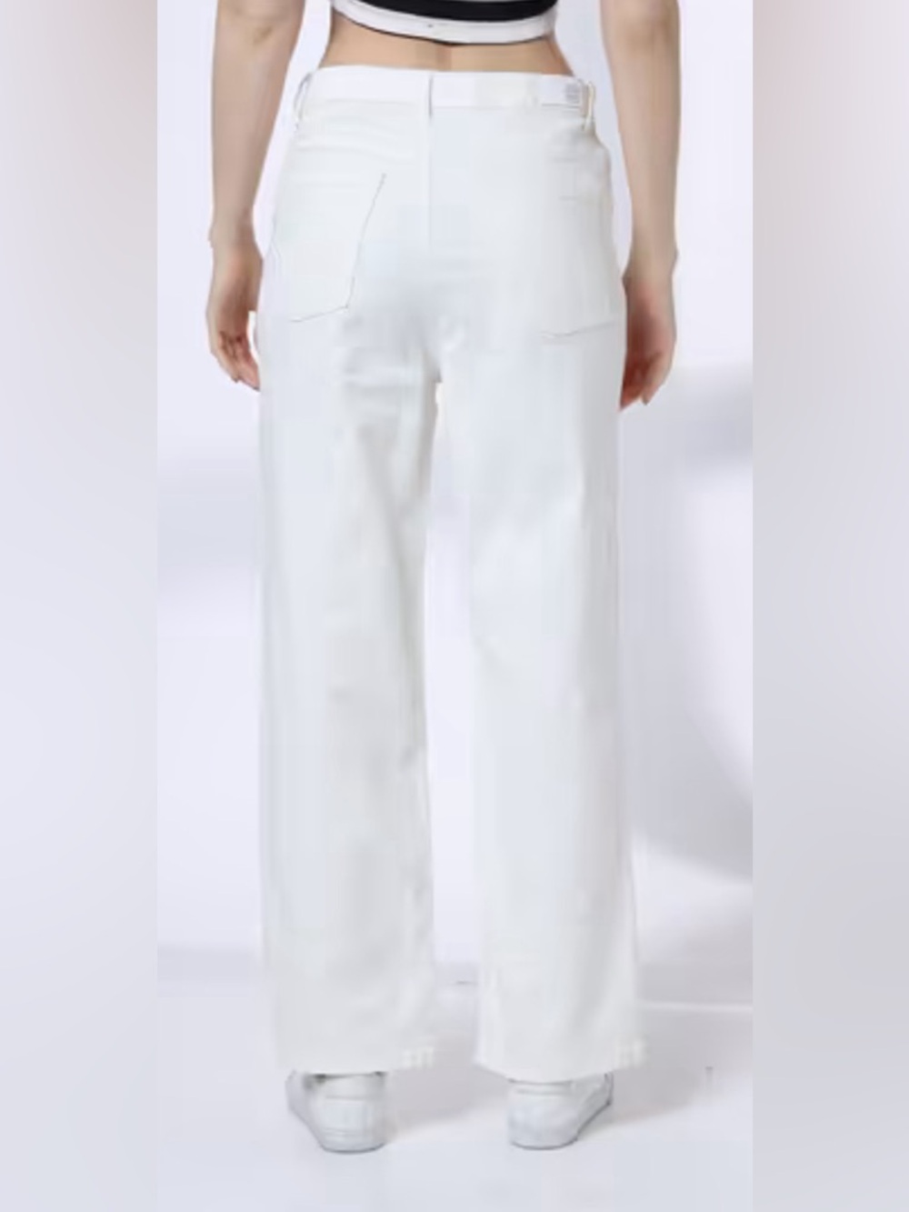 DNMX Wide Leg Women's Jeans in White Size 26W x 36L